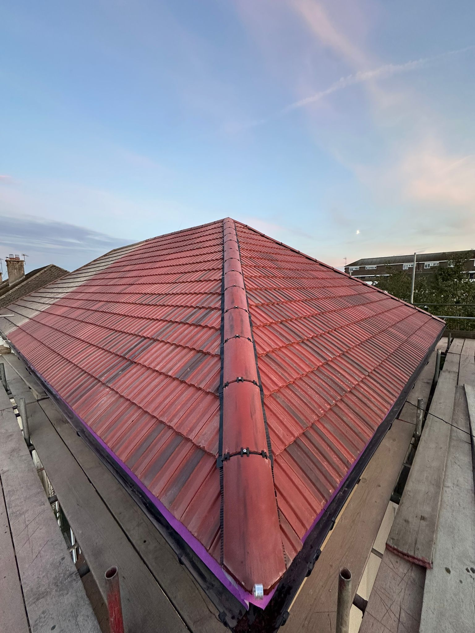 New roof installation